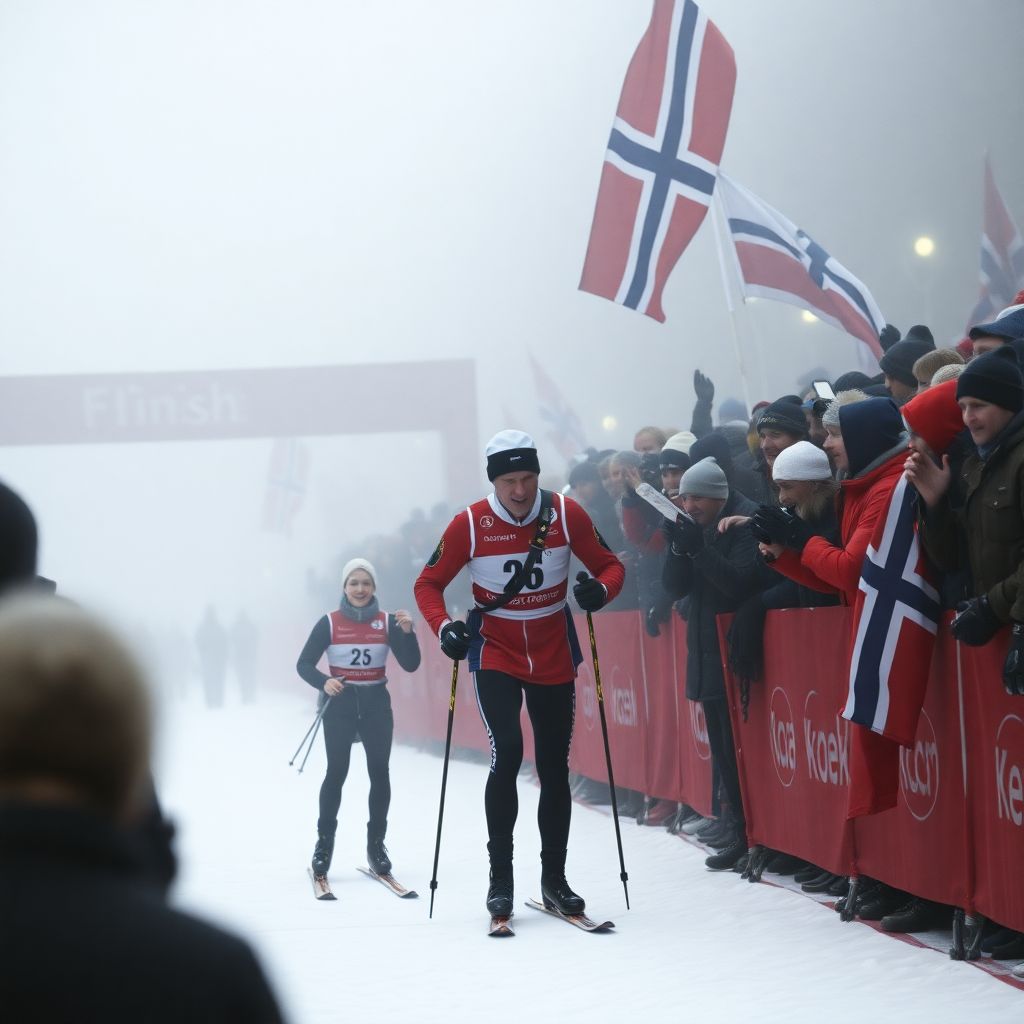 Коростелев лишь десятый в марафоне Осло: триумф экс-биатлониста Хедегарта